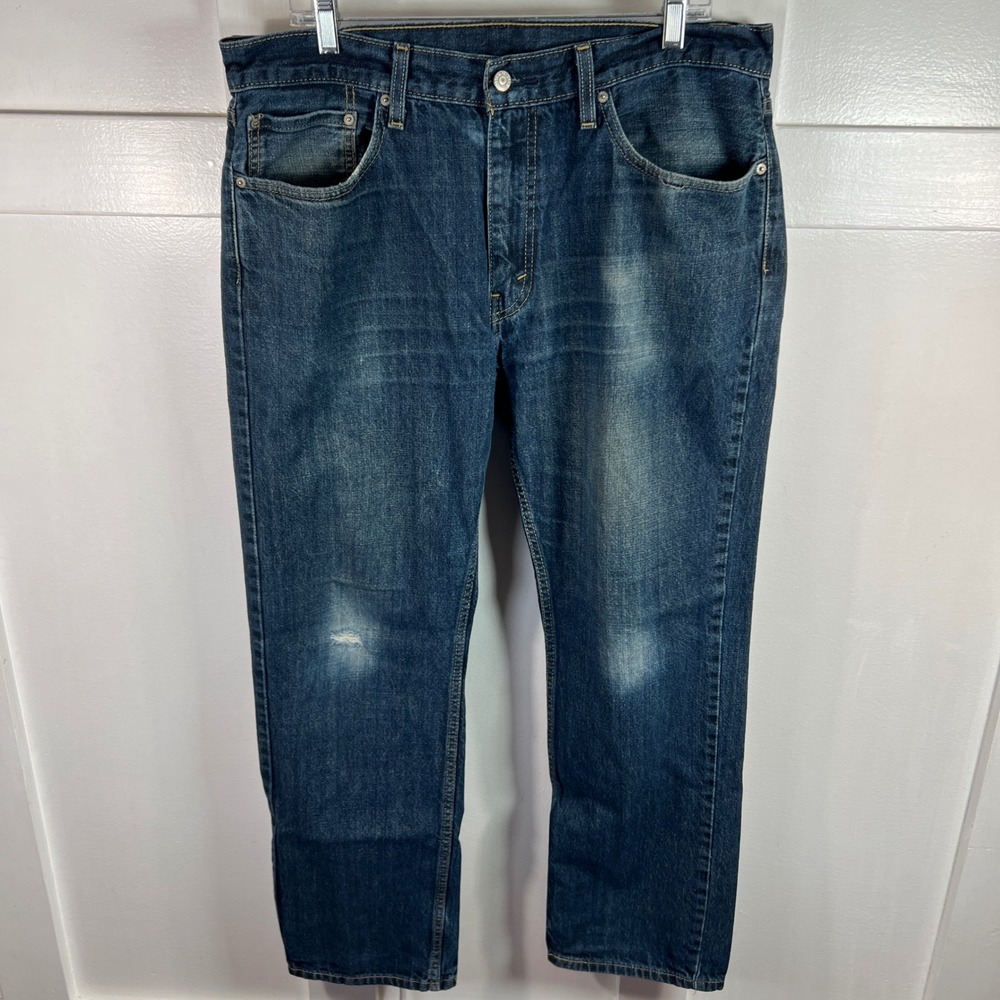 Levis 559 Relaxed Straight Leg Jeans Dark Wash Blue Denim Mens 36x32 00559-4010